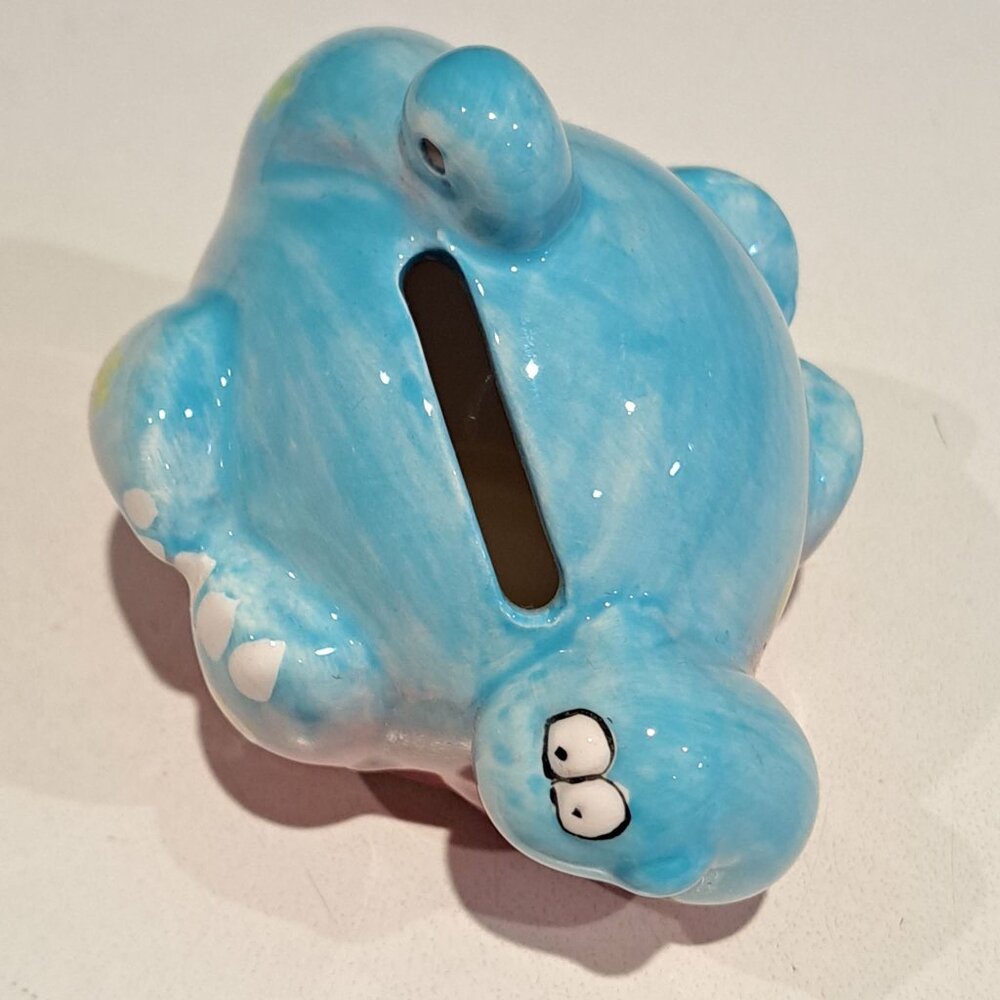 Mini blue dinosaur bank - Picture 6 of 7